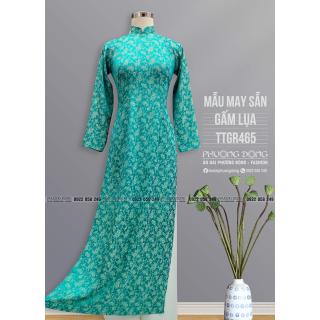 Áo Dài Truyền Thống Gấm Lụa TTGR465